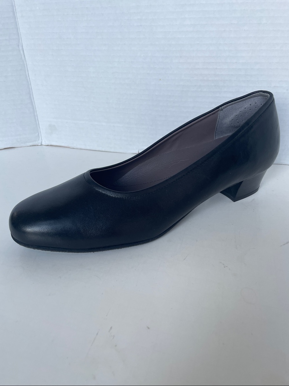 SAS Regina Black Leather Heels 10M